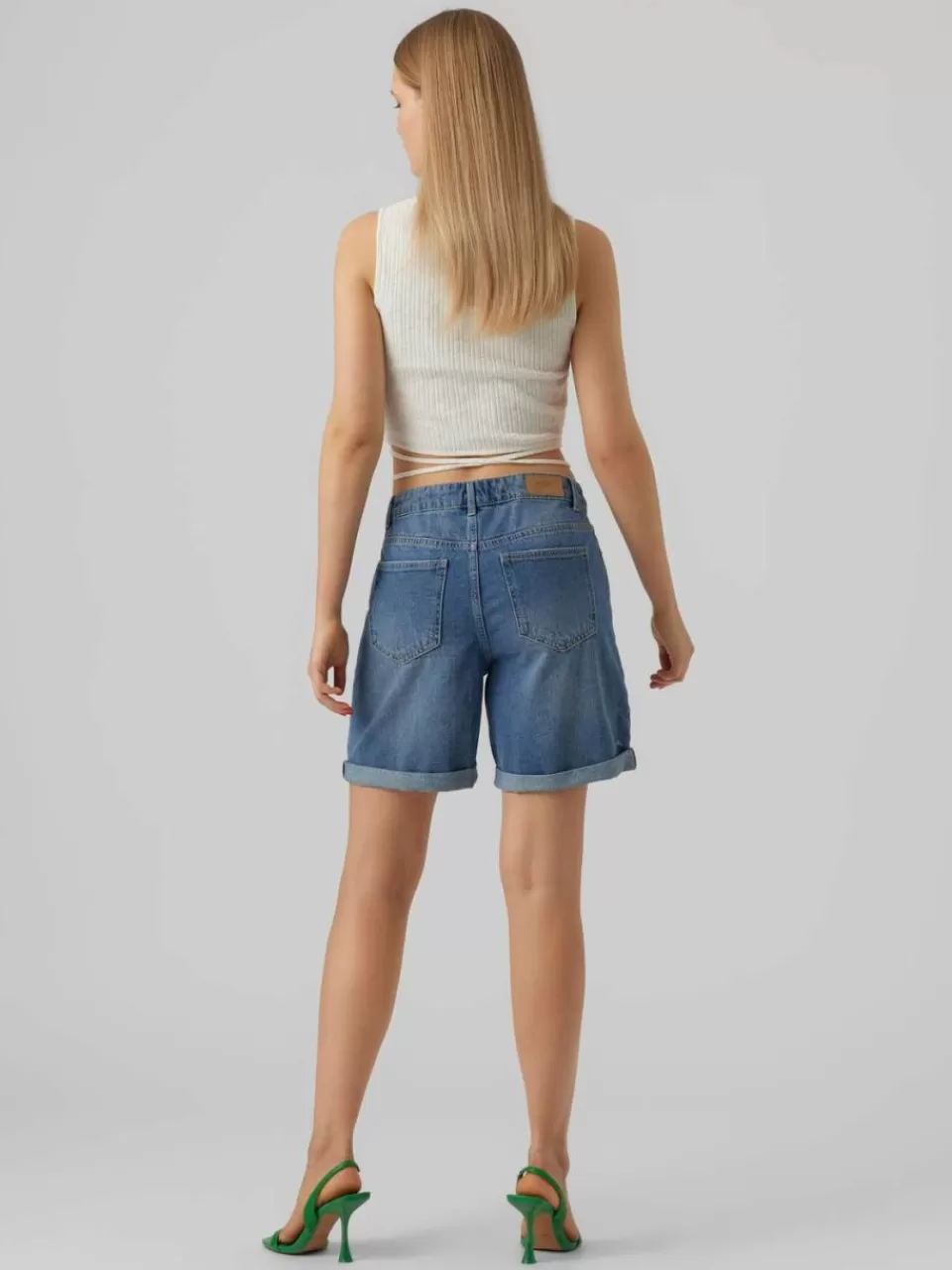 Outlet VERO MODA VMKARLIE Shorts Medium Blue Denim