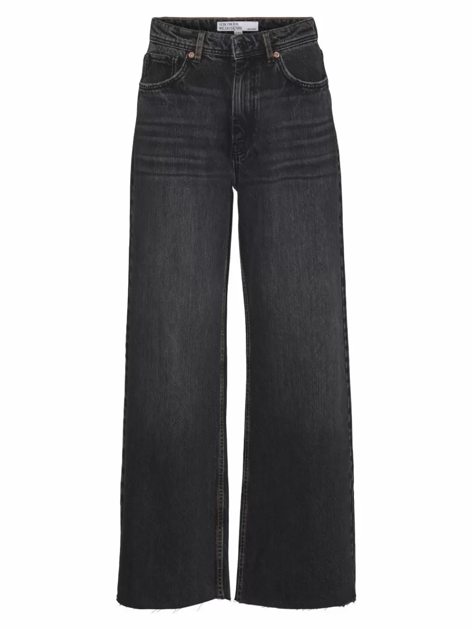 Hot VERO MODA VMKATHY Høyt snitt Wide Leg Fit Jeans Black Denim