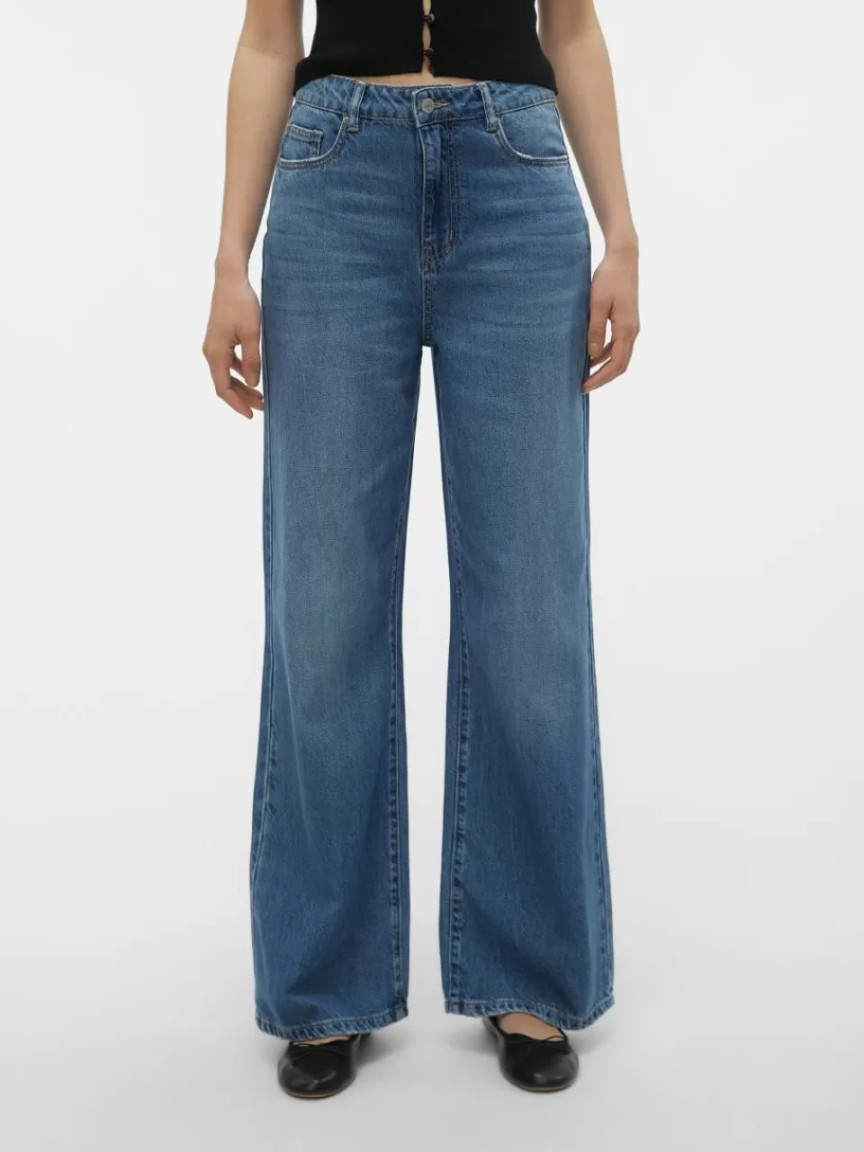 Hot VERO MODA VMKATHY Wide Fit Jeans Medium Blue Denim