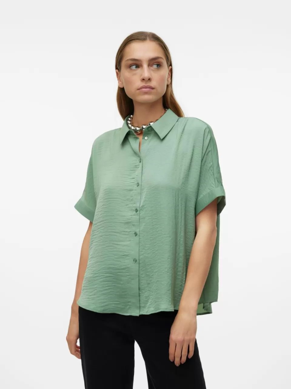 New VERO MODA VMKATRINE Skjorte Hedge Green