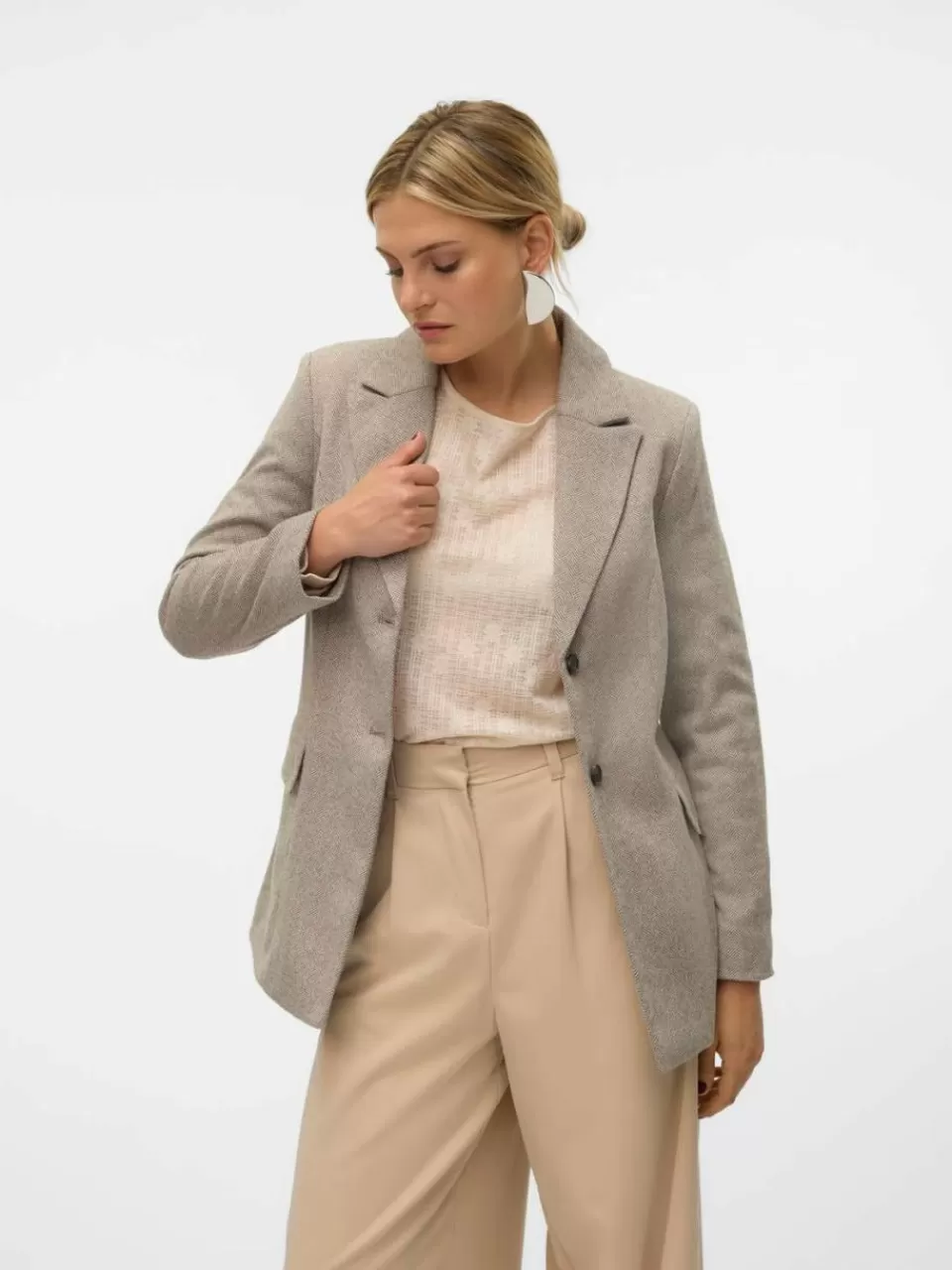 Hot VERO MODA VMKAWI Blazer Chocolate Torte