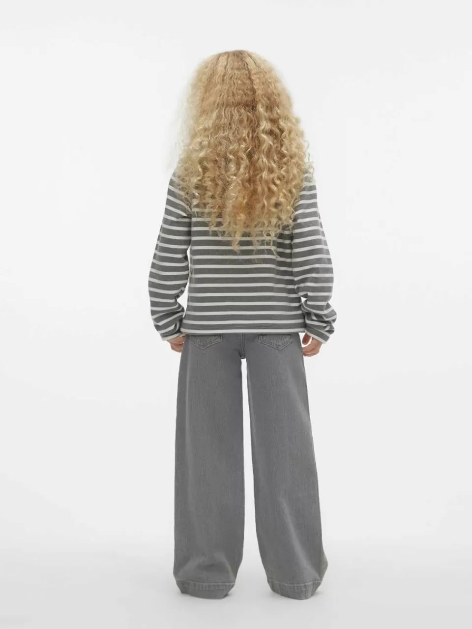 Best VERO MODA VMKENYA Høyt snitt Wide Fit Jeans Medium Grey Denim