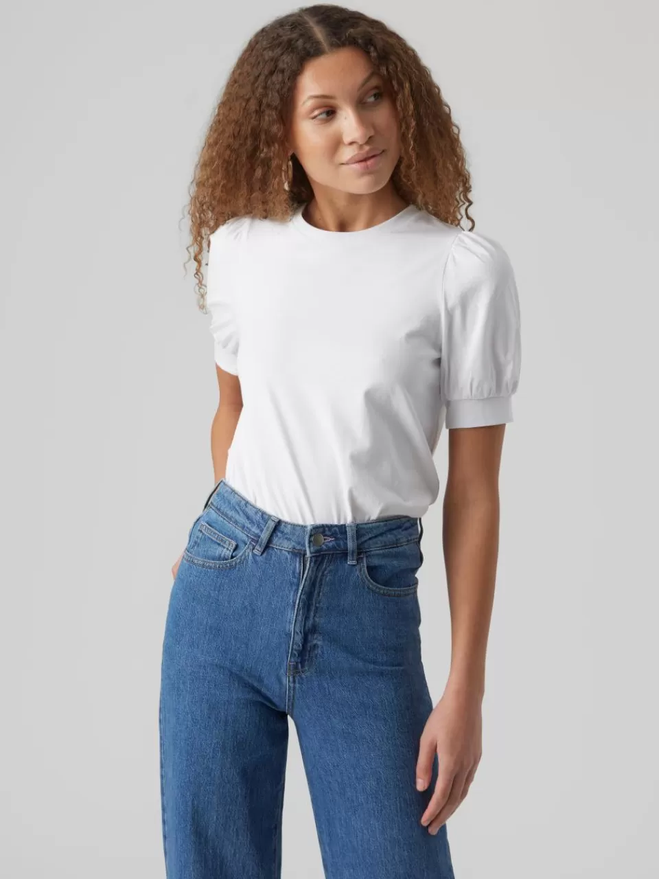 Fashion VERO MODA VMKERRY T-skjorte Bright White