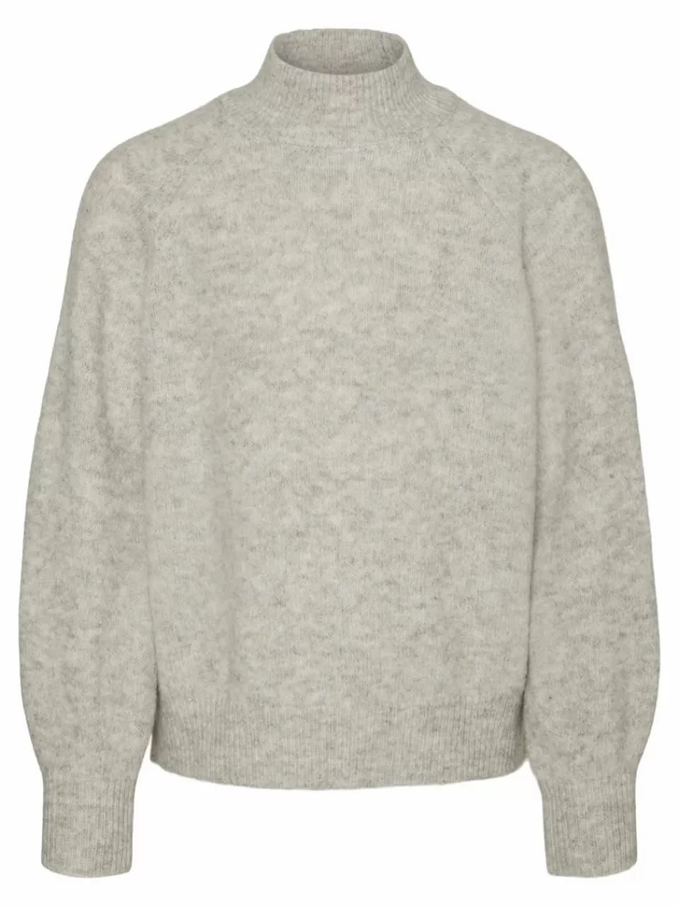 Fashion VERO MODA VMLEAF Genser Light Grey Melange