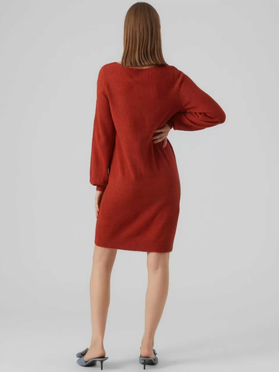 Best VERO MODA VMLEFILE Kort kjole Red Ochre