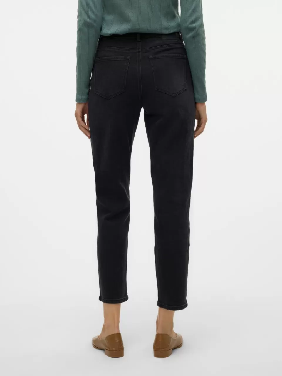 Discount VERO MODA VMLINDA Høyt snitt Mom Fit Jeans Black Denim