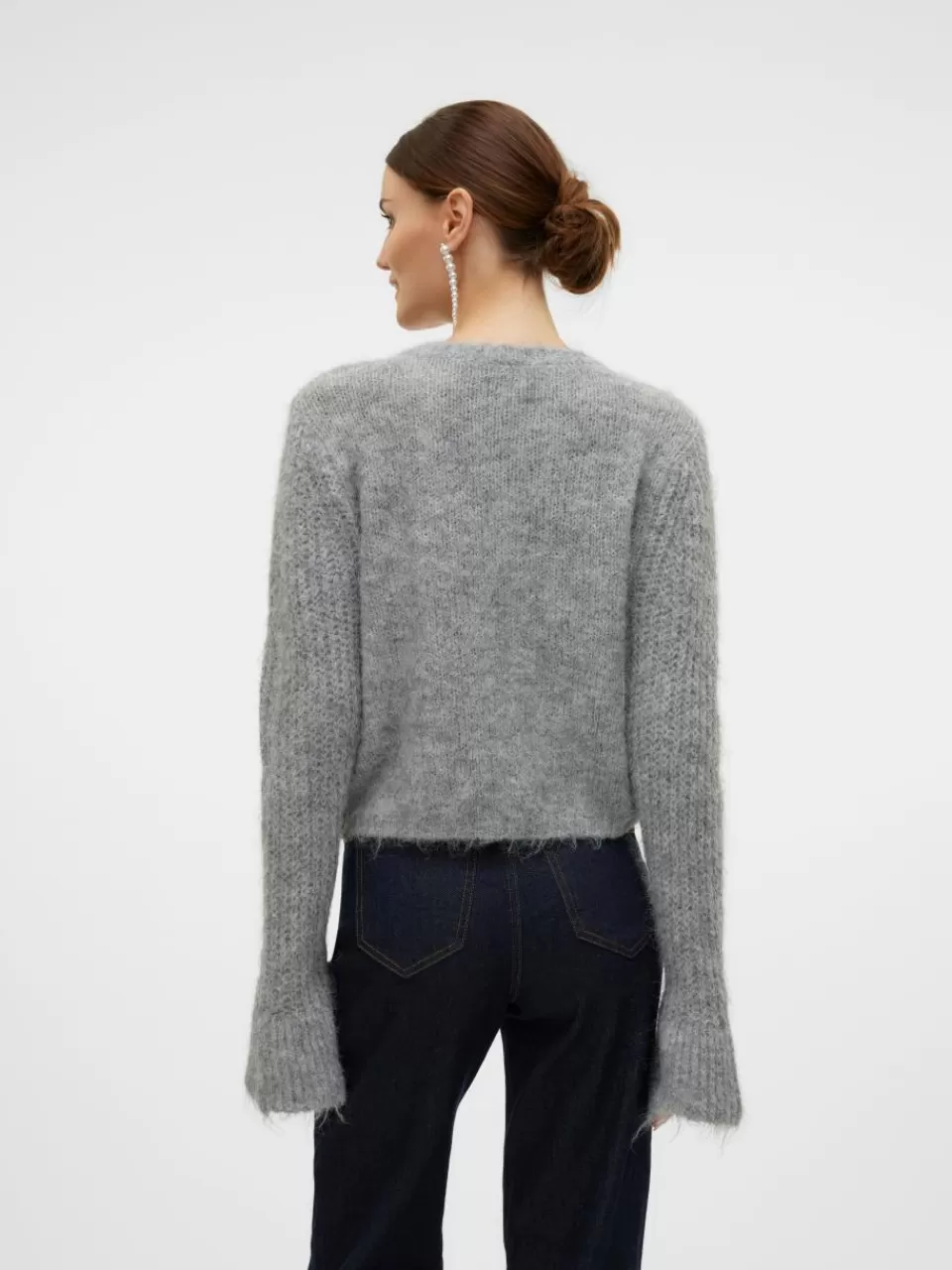 Discount VERO MODA VMLORI Strikket cardigan Light Grey Melange