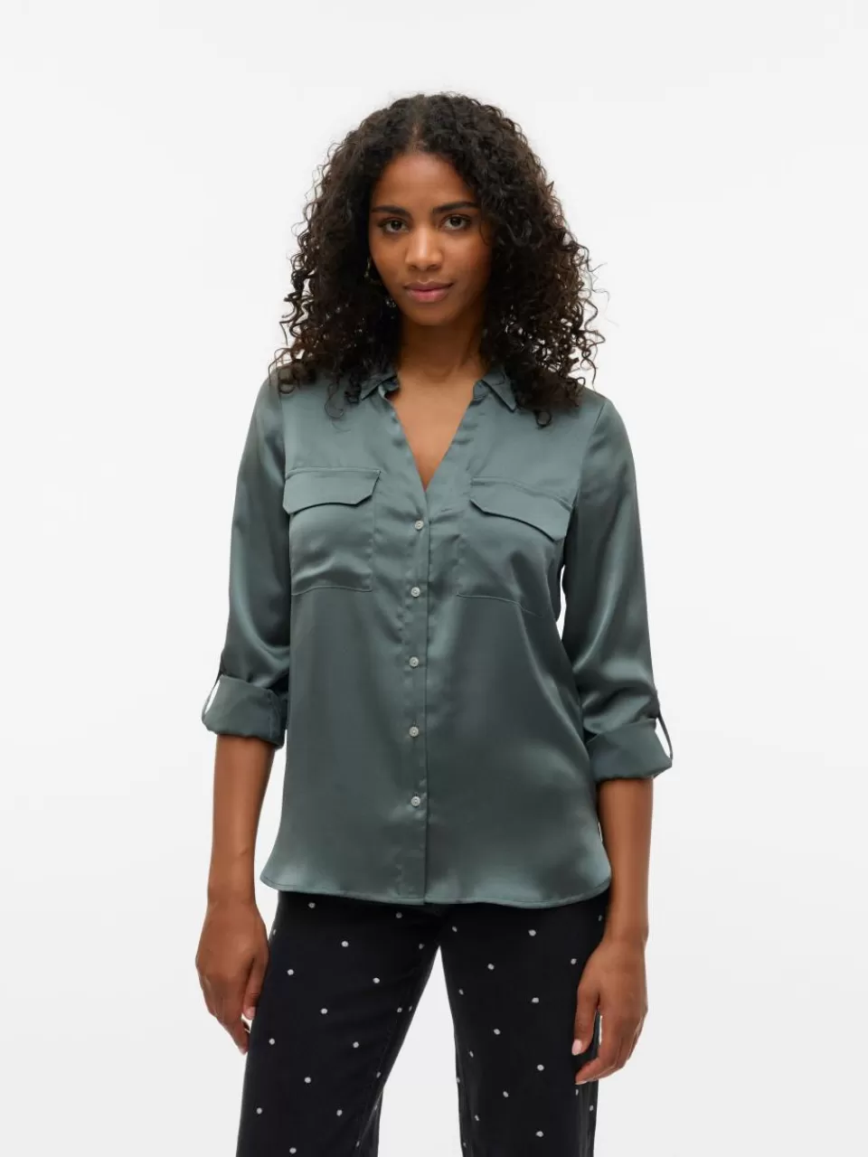 Cheap VERO MODA VMLOU Skjorte Balsam Green