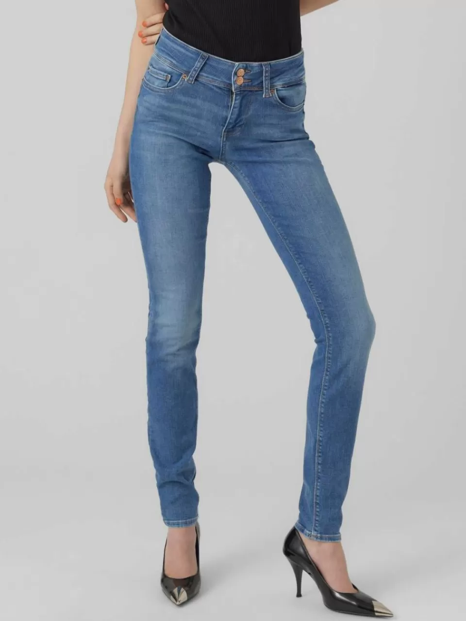 Flash Sale VERO MODA VMLUISA Slim Fit Jeans Medium Blue Denim