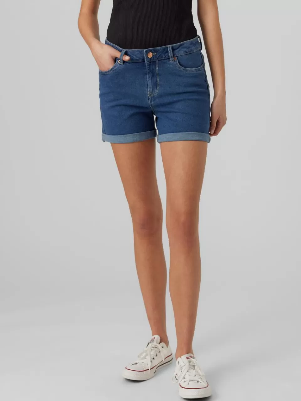 Best VERO MODA VMLUNA Shorts Medium Blue Denim