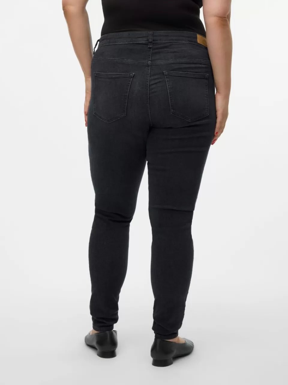 Store VERO MODA VMLUX Middels høyt snitt Slim Fit Jeans Black