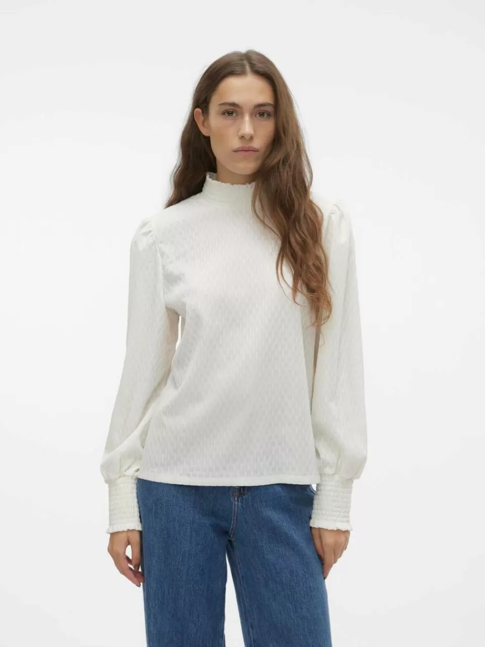 Fashion VERO MODA VMMALOU Topp Cloud Dancer