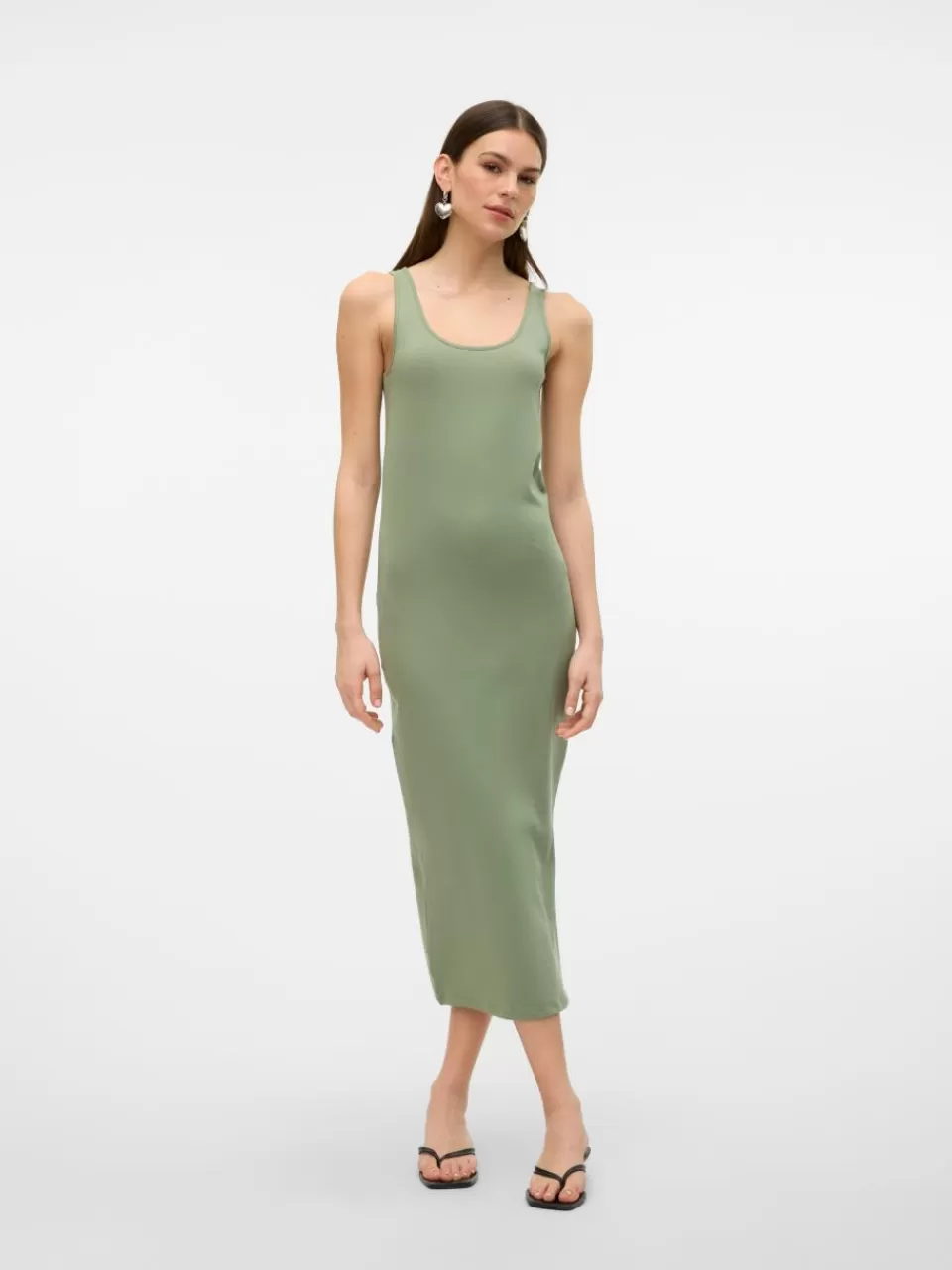 Store VERO MODA VMMAXI Lang kjole Hedge Green