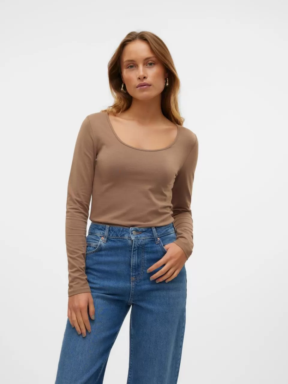 Flash Sale VERO MODA VMMAXI T-skjorte Brown Lentil