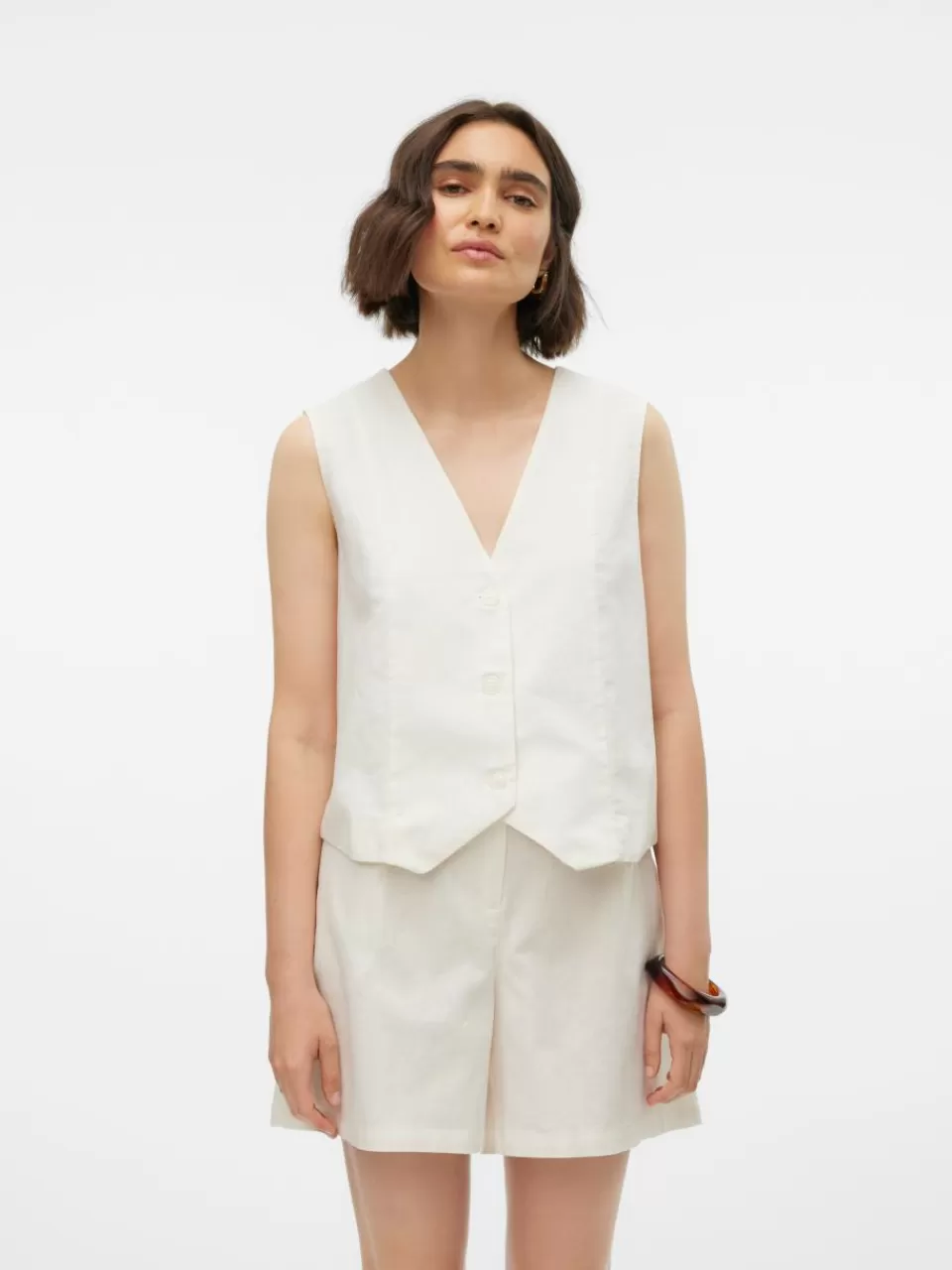 New VERO MODA VMMAY Otw-vest Bright White