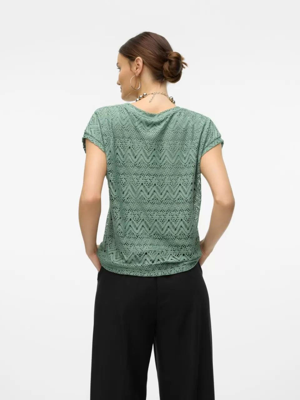 Shop VERO MODA VMMAYA Topp Hedge Green