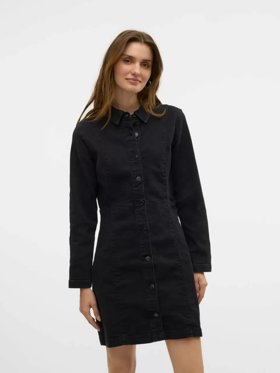 Online VERO MODA VMMEDUSA Kort kjole Black Denim