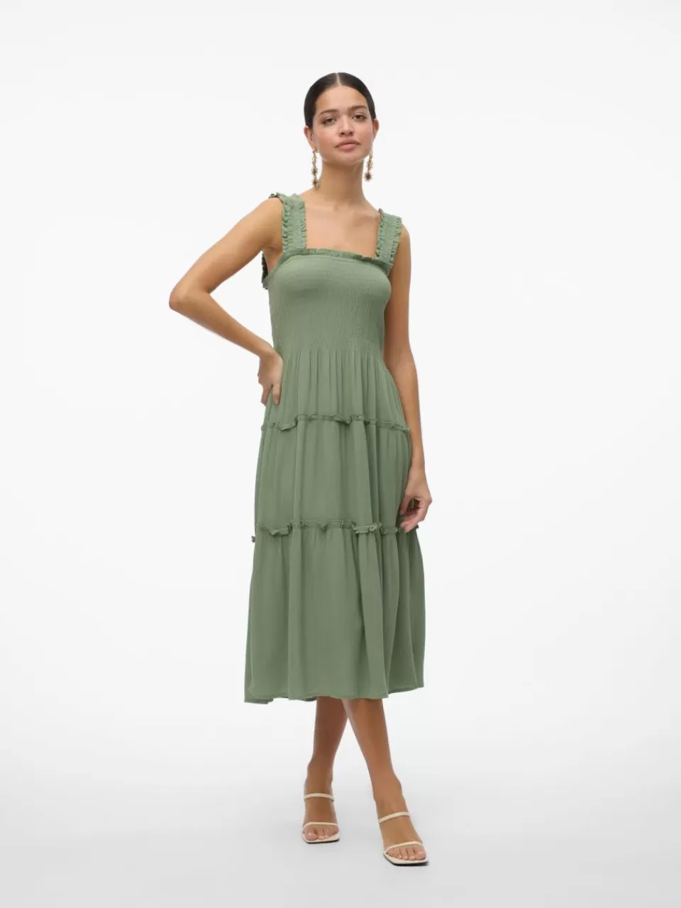 Cheap VERO MODA VMMENNY Lang kjole Hedge Green