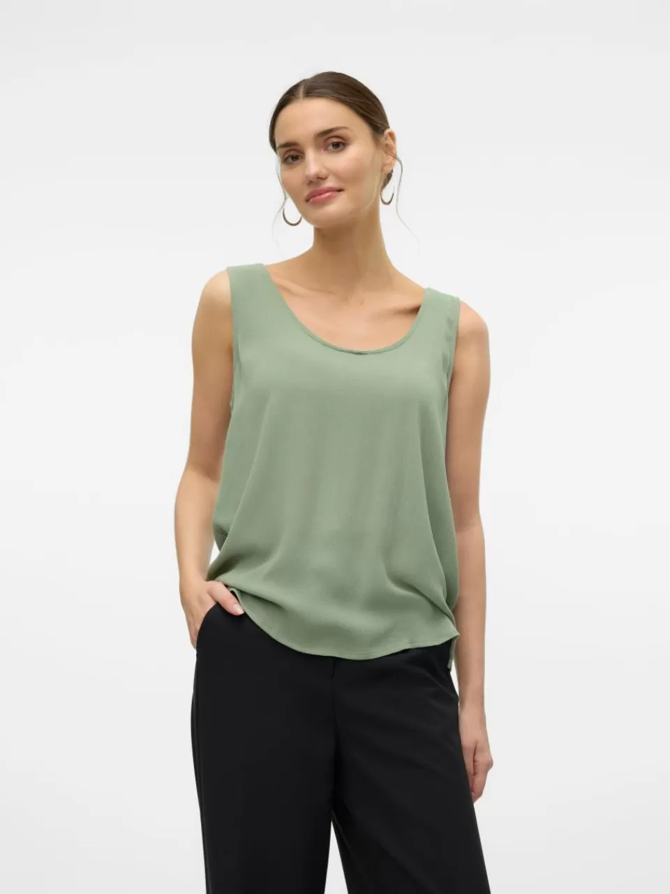 Cheap VERO MODA VMMENNY Topp Hedge Green