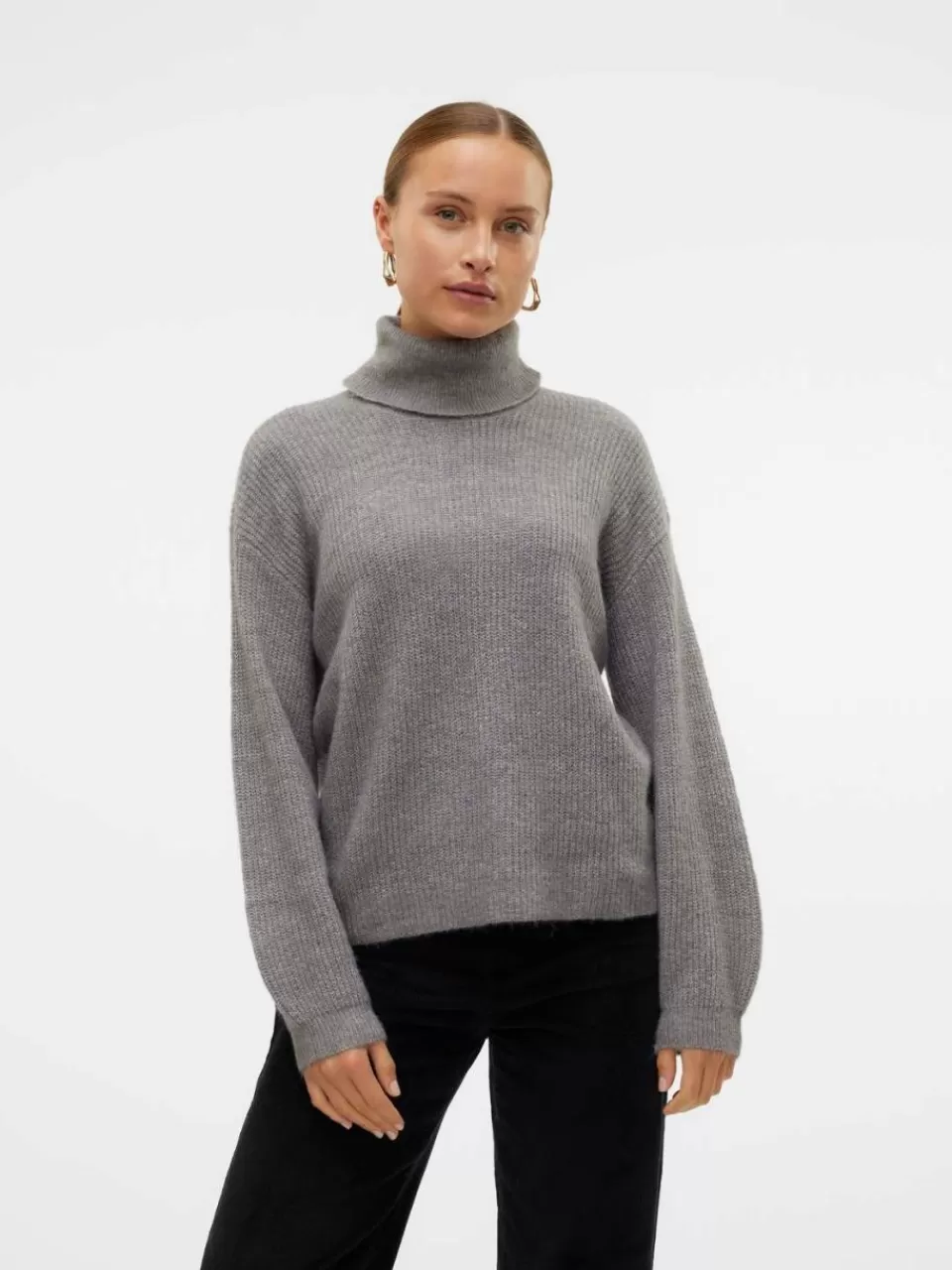 New VERO MODA VMMILI Genser Medium Grey Melange
