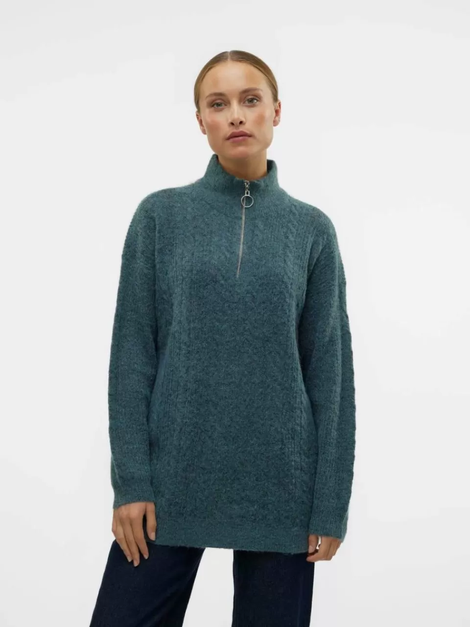 Fashion VERO MODA VMMILI Genser Balsam Green