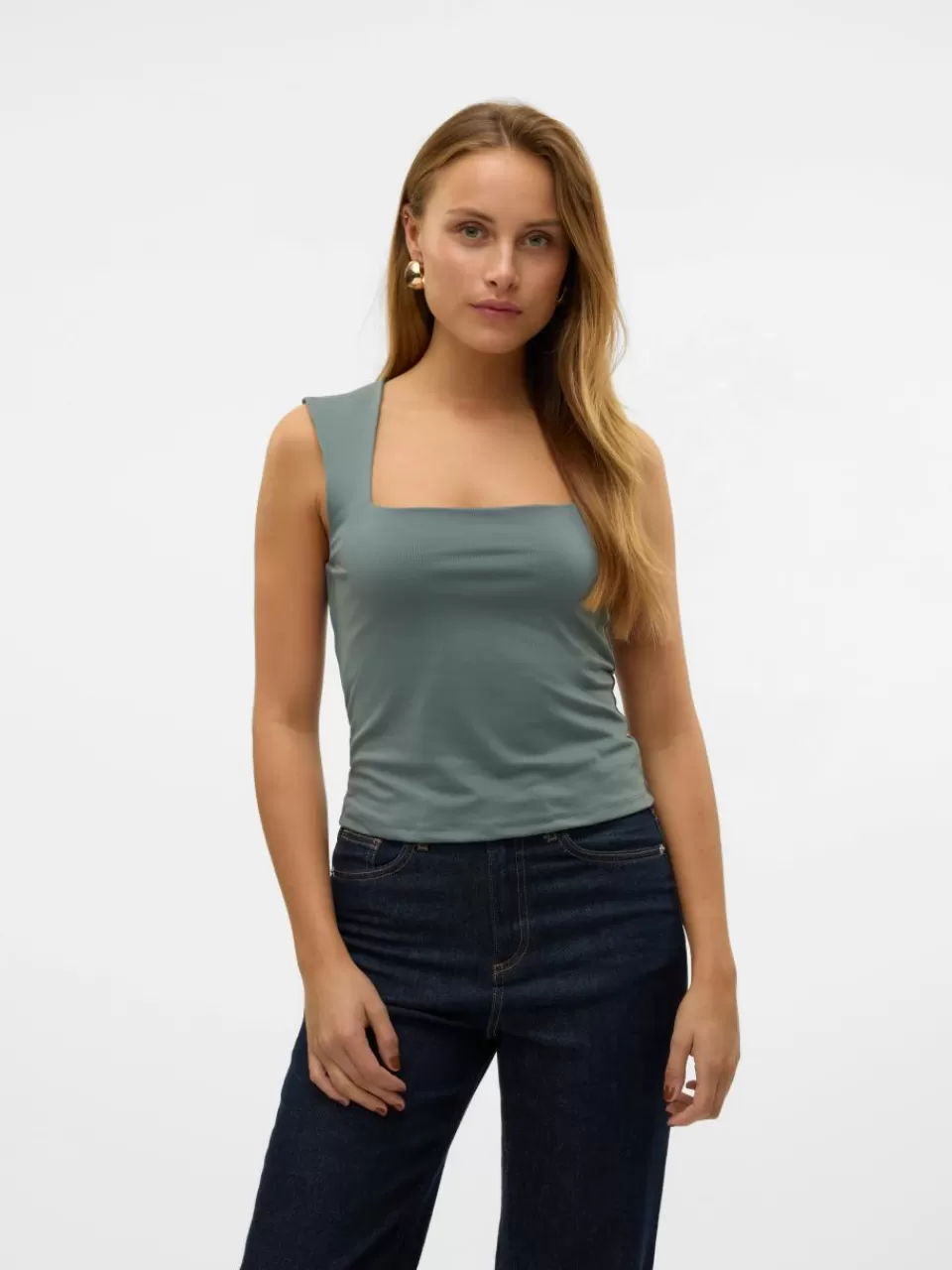 Discount VERO MODA VMMILLION Topp Balsam Green