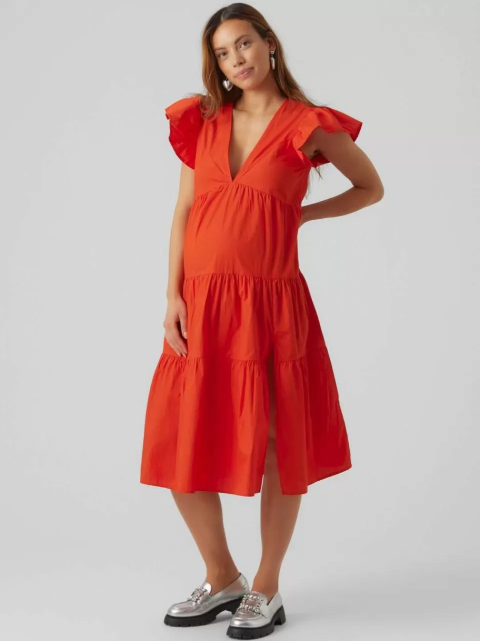 Best VERO MODA VMMJARLOTTE Gravidkjole Spicy Orange