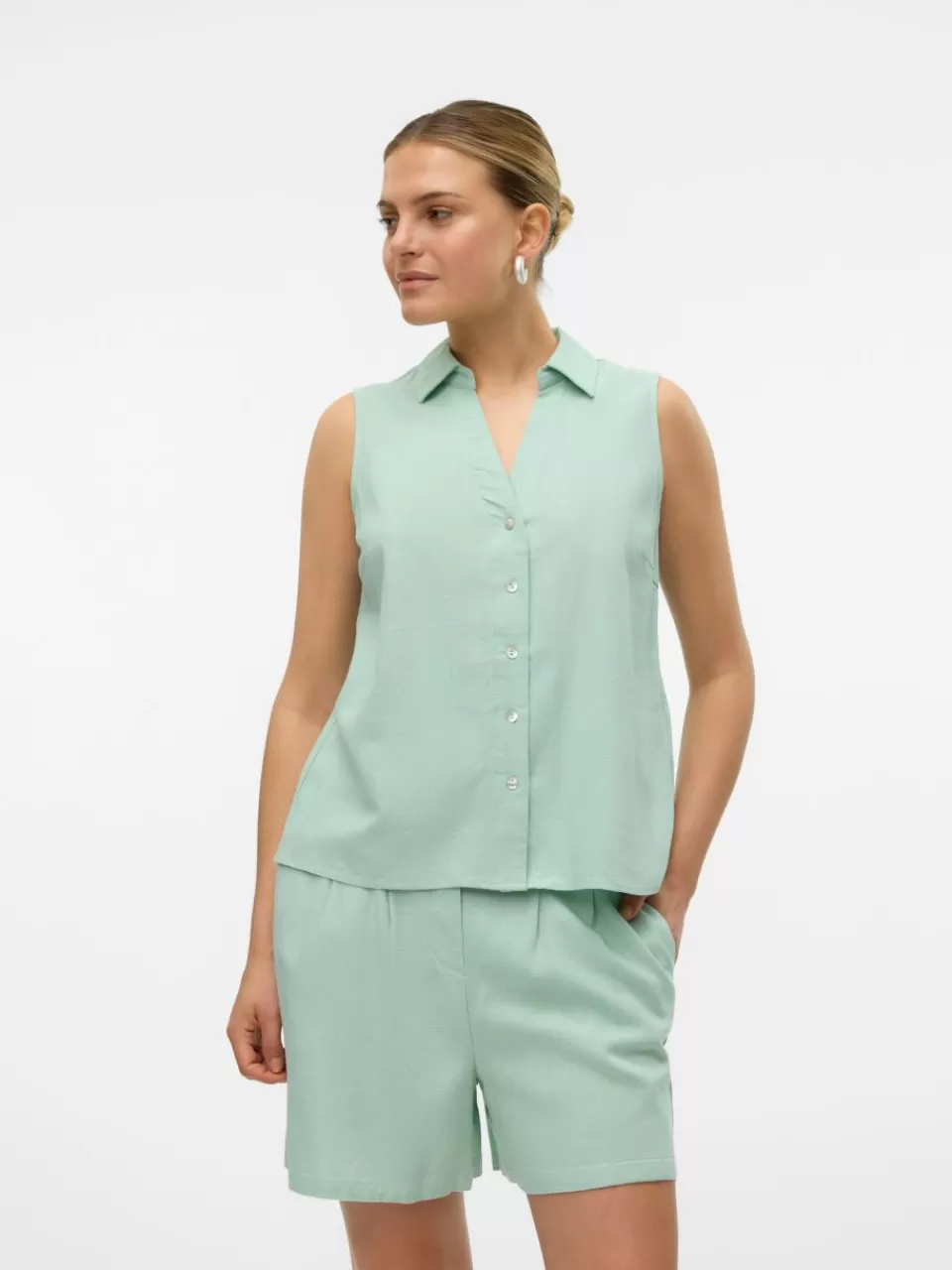 Discount VERO MODA VMMYMILO Skjorte Silt Green