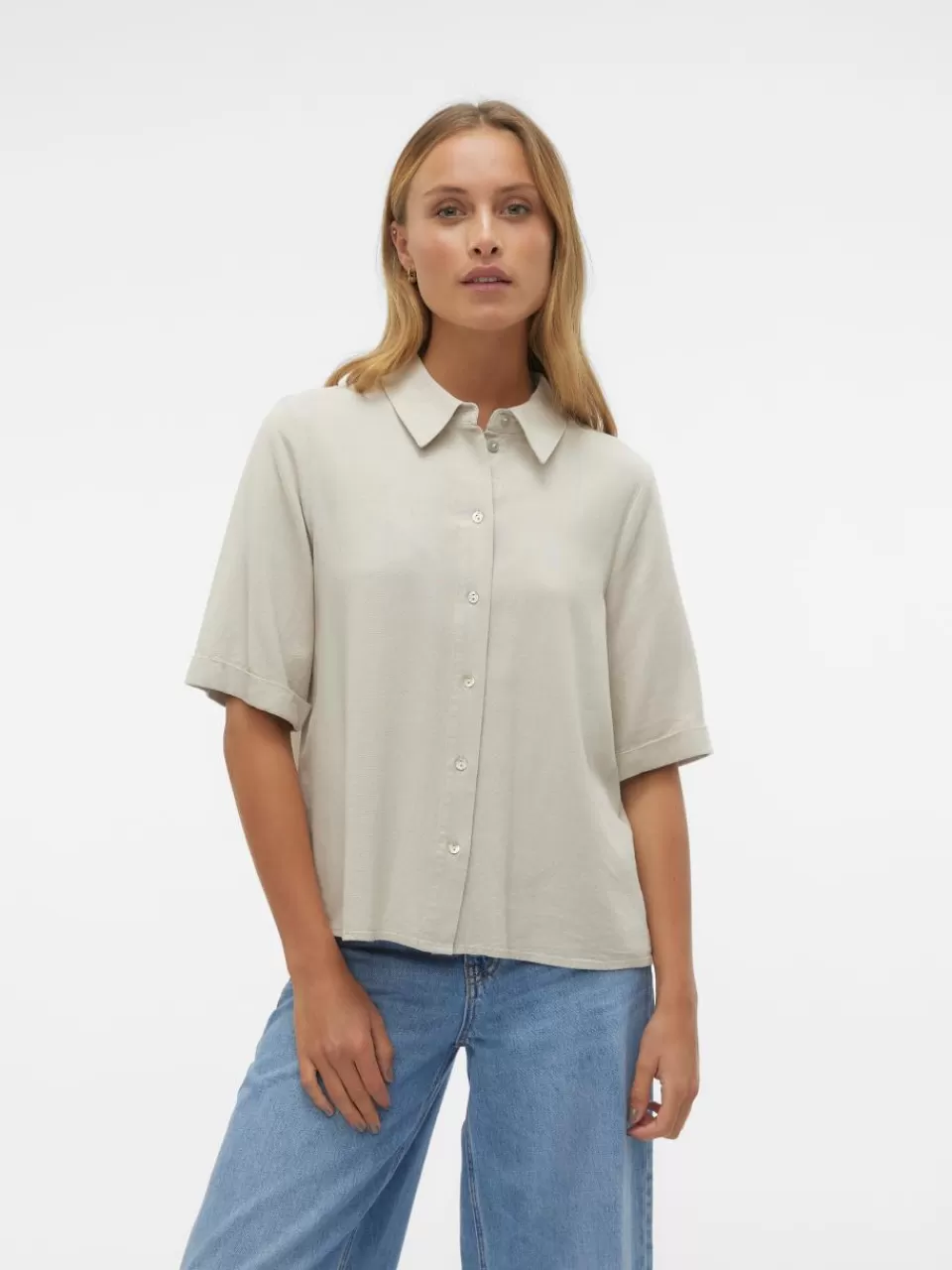 Flash Sale VERO MODA VMMYMILO Skjorte Silver Lining