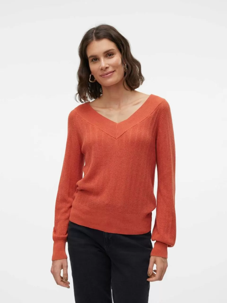 Sale VERO MODA VMNEWLEXSUN Genser Burnt Sienna