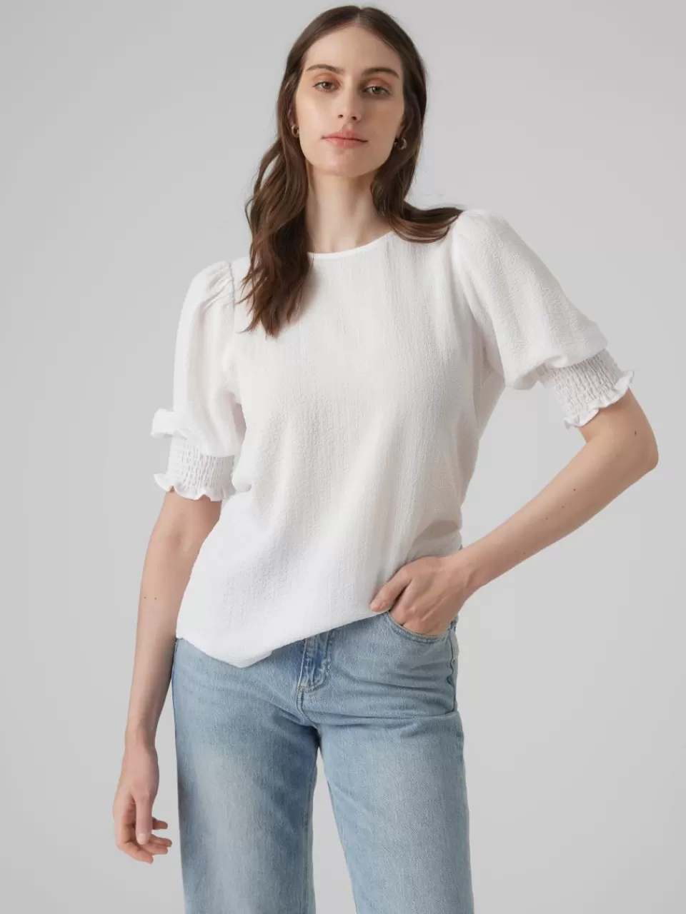 Best VERO MODA VMNINA Topp Bright White