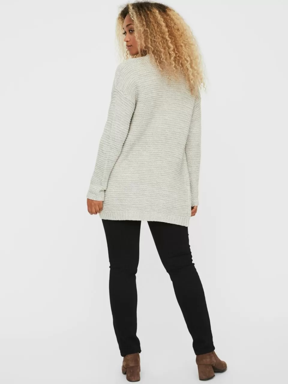 Best VERO MODA VMNO Strikket cardigan Light Grey Melange