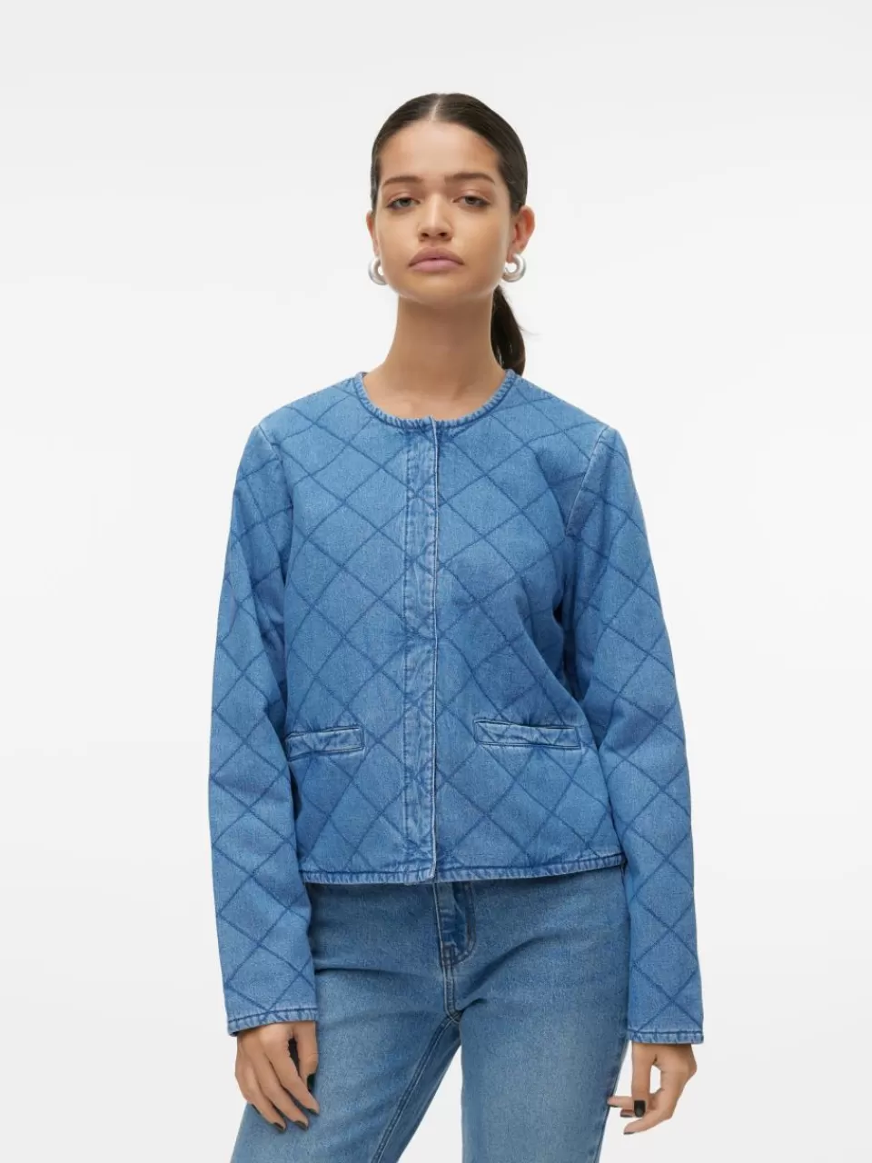 Online VERO MODA VMOLIVE Denimjakke Medium Blue Denim