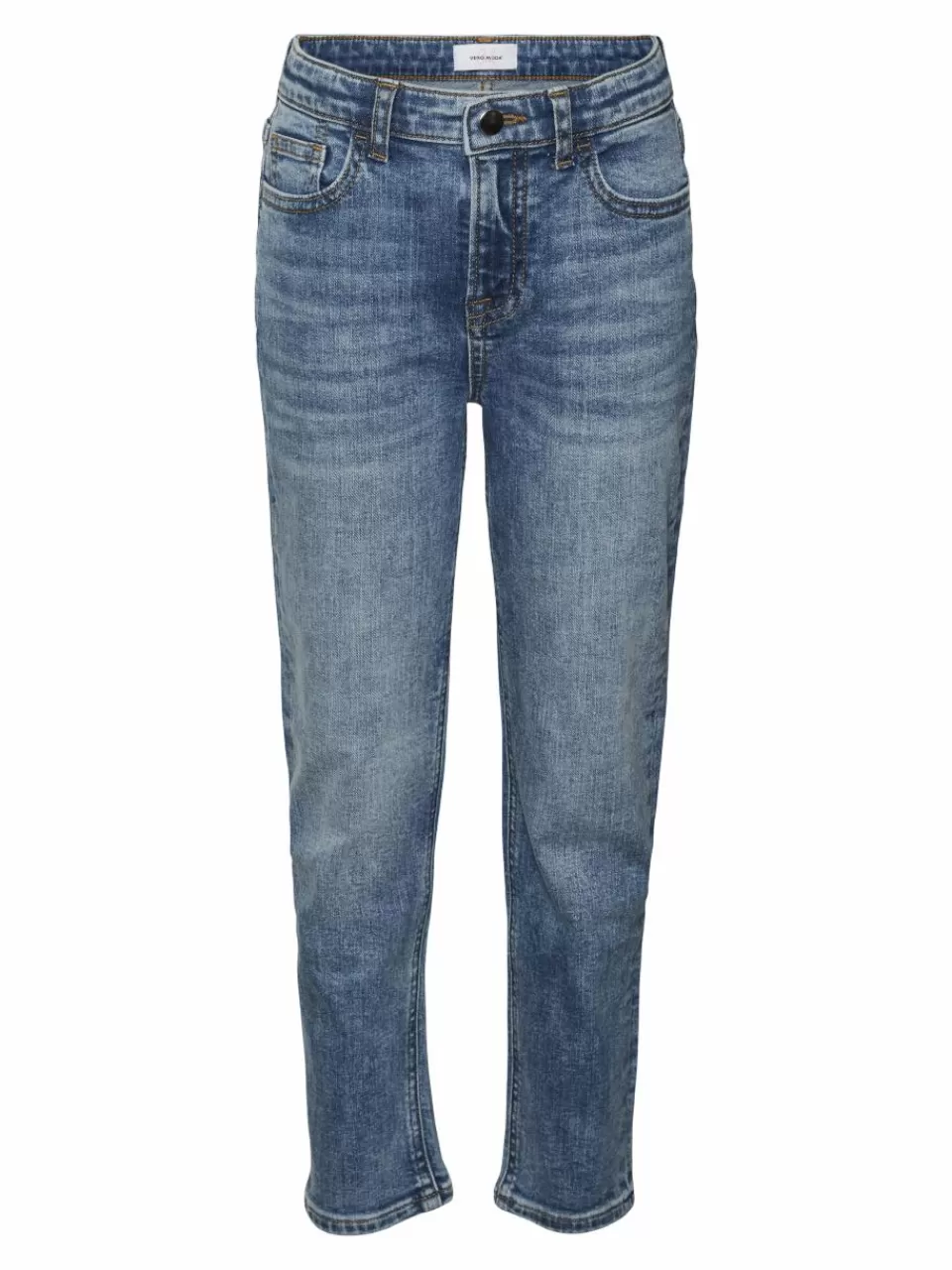 Fashion VERO MODA VMOLIVIA Høyt snitt Mom Fit Jeans Medium Blue Denim