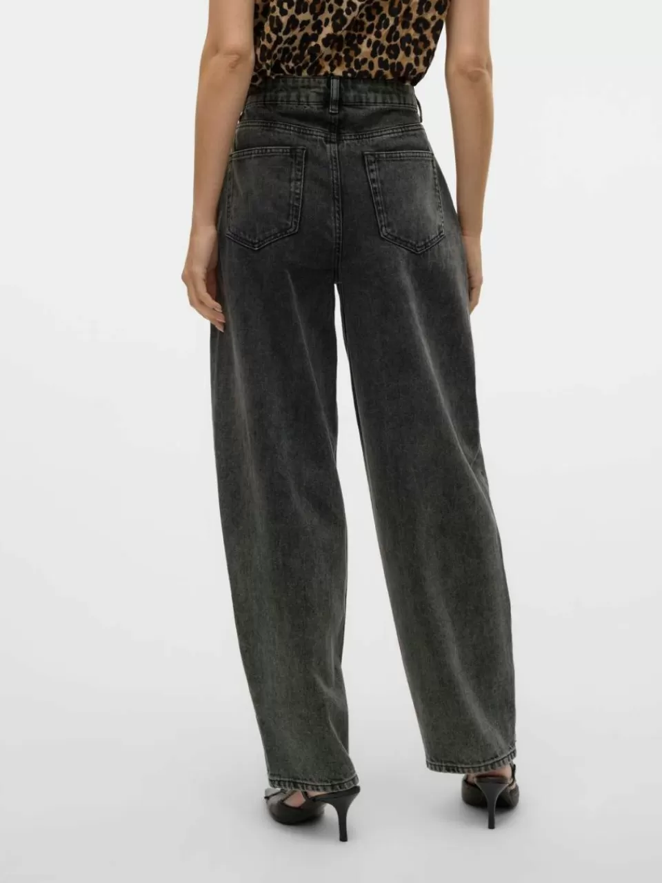 Cheap VERO MODA VMOLLIE Balloon Fit Jeans Dark Grey Denim