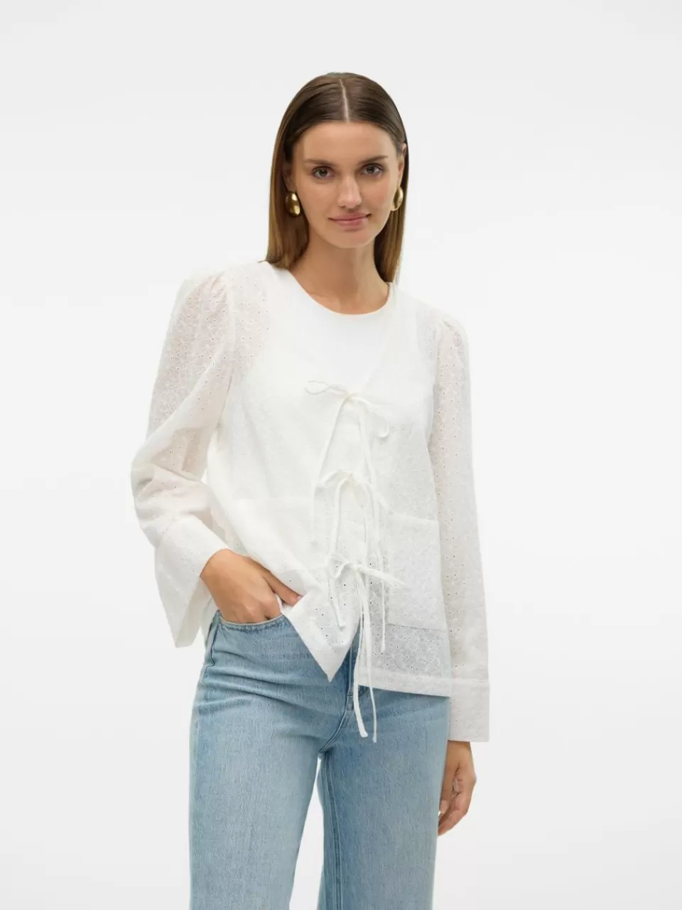 Clearance VERO MODA VMPALMA Topp Bright White