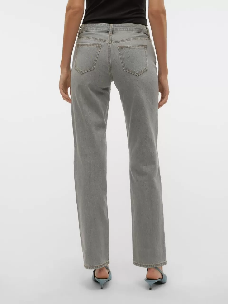 Store VERO MODA VMPAM Lavt snitt Straight Fit Jeans Medium Grey Denim