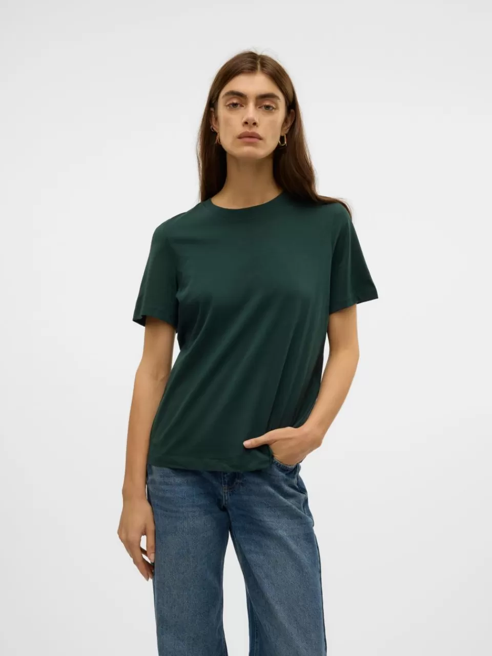 New VERO MODA VMPAULINA T-skjorte Pine Grove