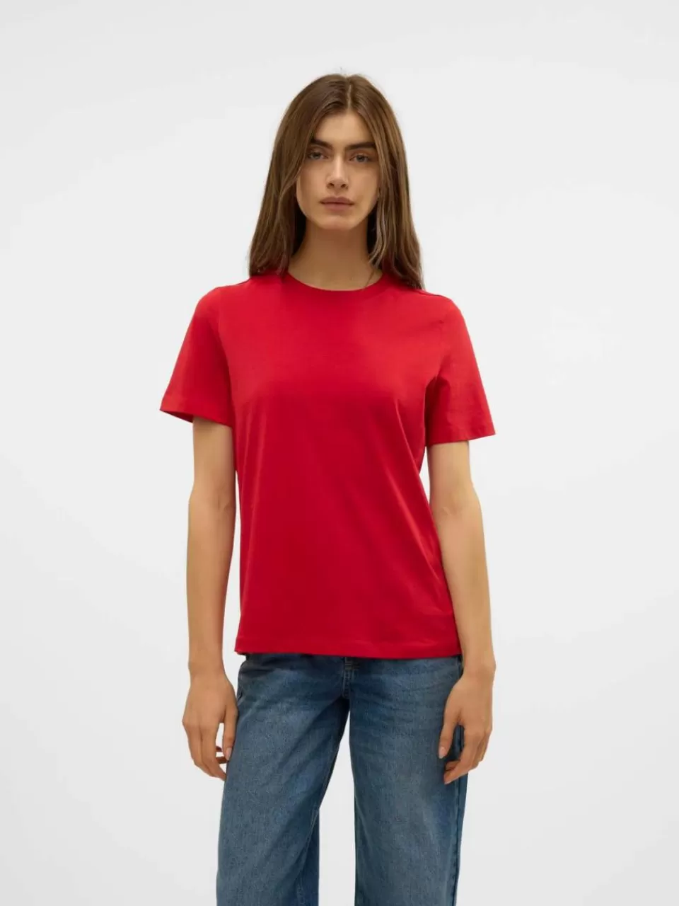 Cheap VERO MODA VMPAULINA T-skjorte Salsa