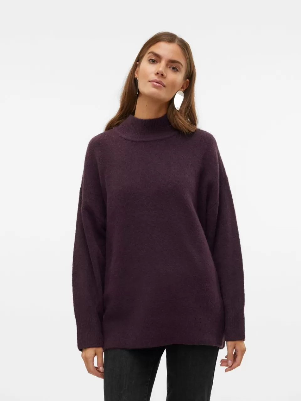 Discount VERO MODA VMPHILLIS Genser Plum Perfect