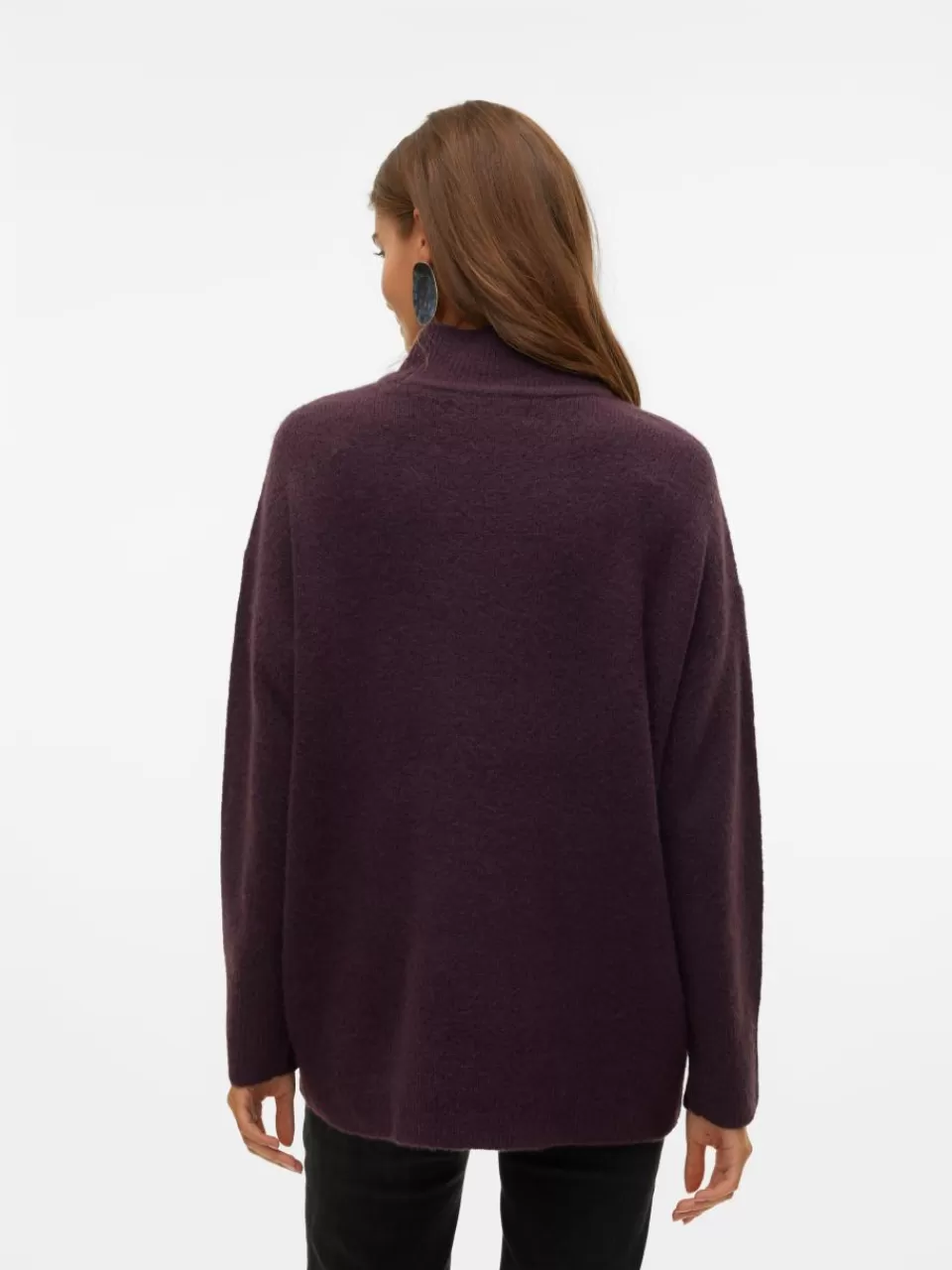 Discount VERO MODA VMPHILLIS Genser Plum Perfect