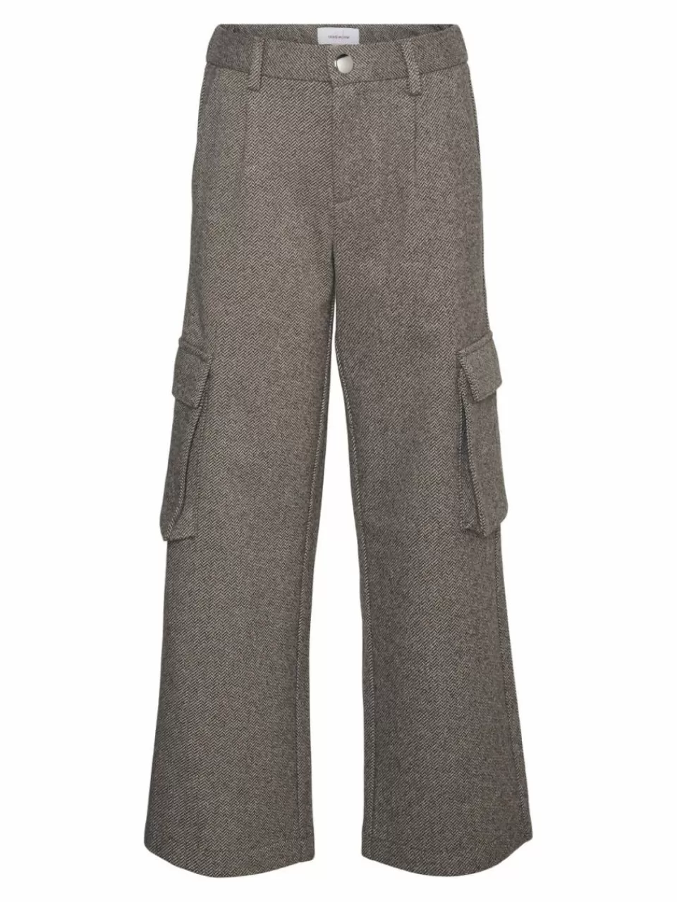 Best Sale VERO MODA VMPIA Middels høy midje Bukser Light Grey Melange