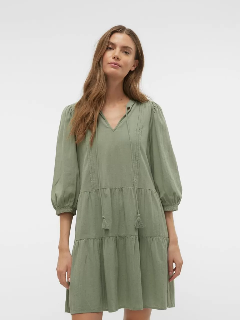 Hot VERO MODA VMPRETTY Kort kjole Hedge Green