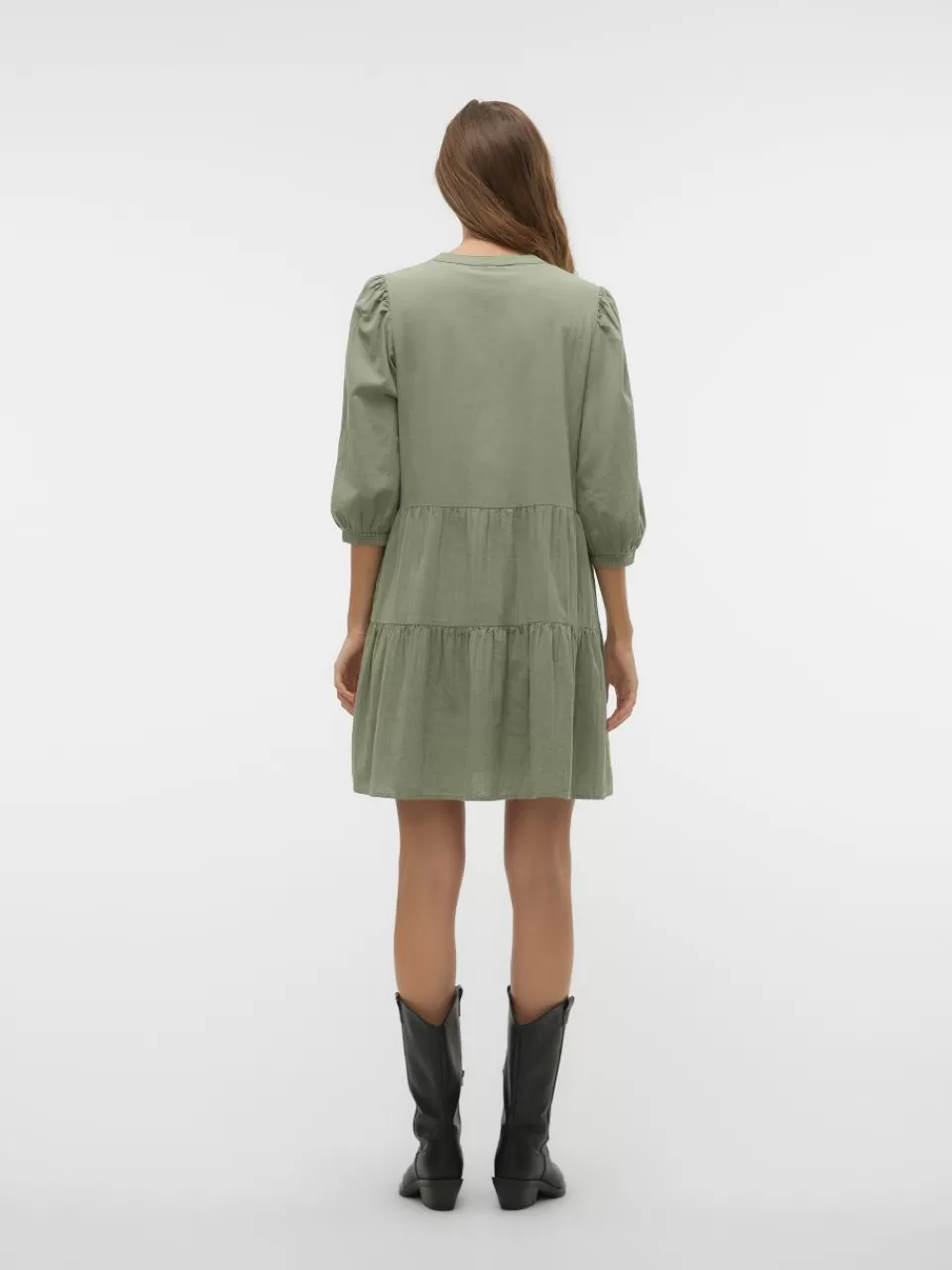 Hot VERO MODA VMPRETTY Kort kjole Hedge Green