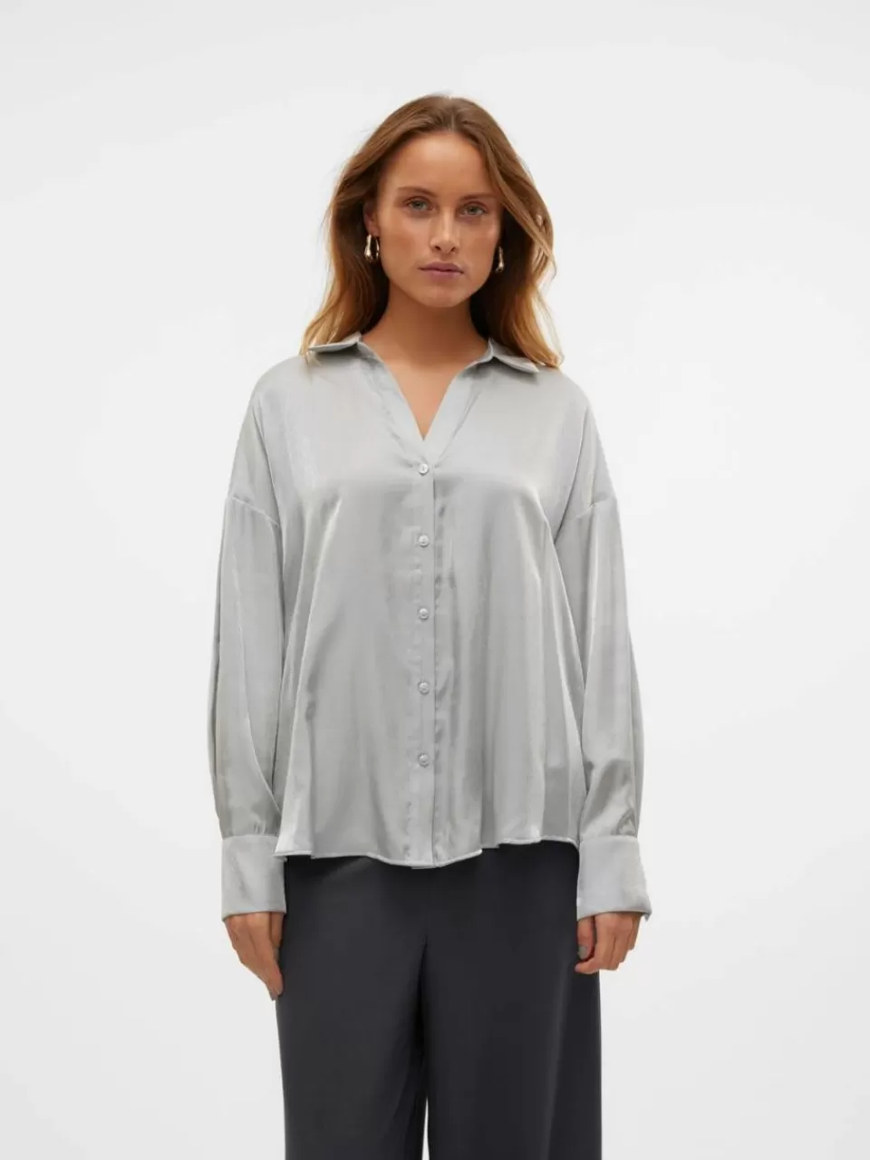 Best Sale VERO MODA VMQUEENY Skjorte Silver