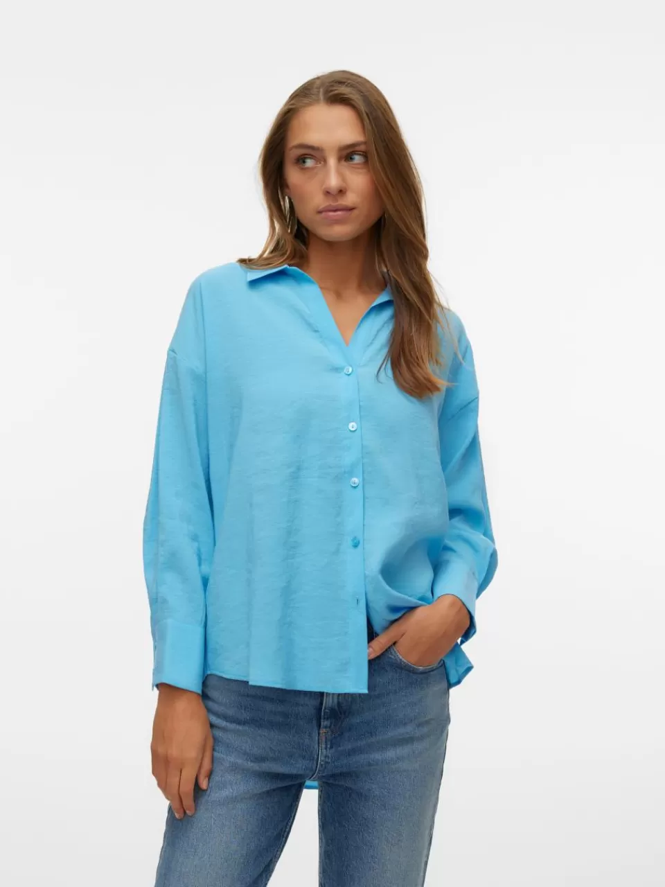 Best VERO MODA VMQUEENY Skjorte Bonnie Blue