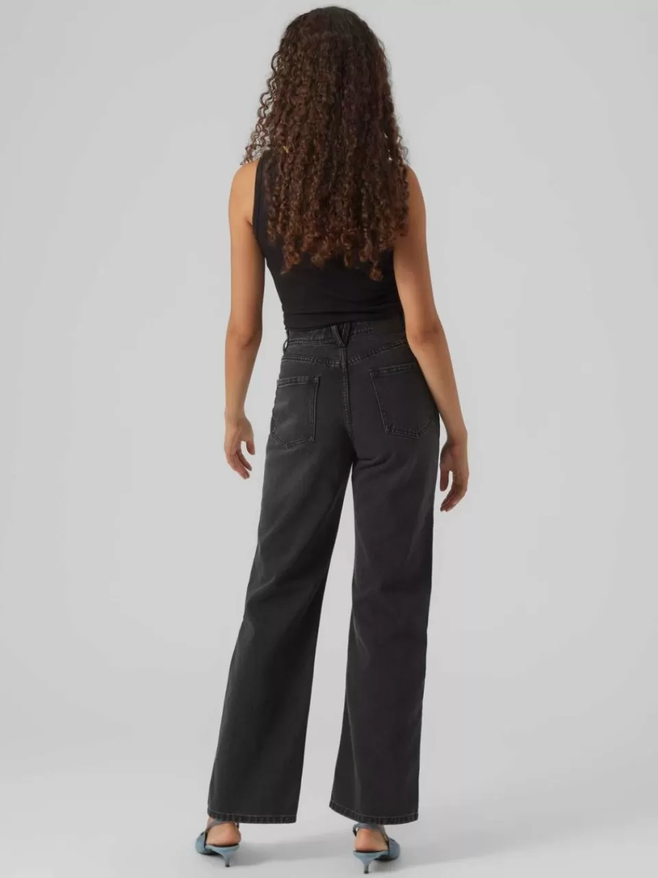 Best Sale VERO MODA VMRACHEL Høyt snitt Wide Fit Jeans Black Denim