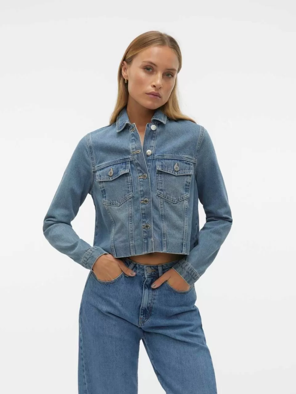 Outlet VERO MODA VMRAY Jakke Medium Blue Denim