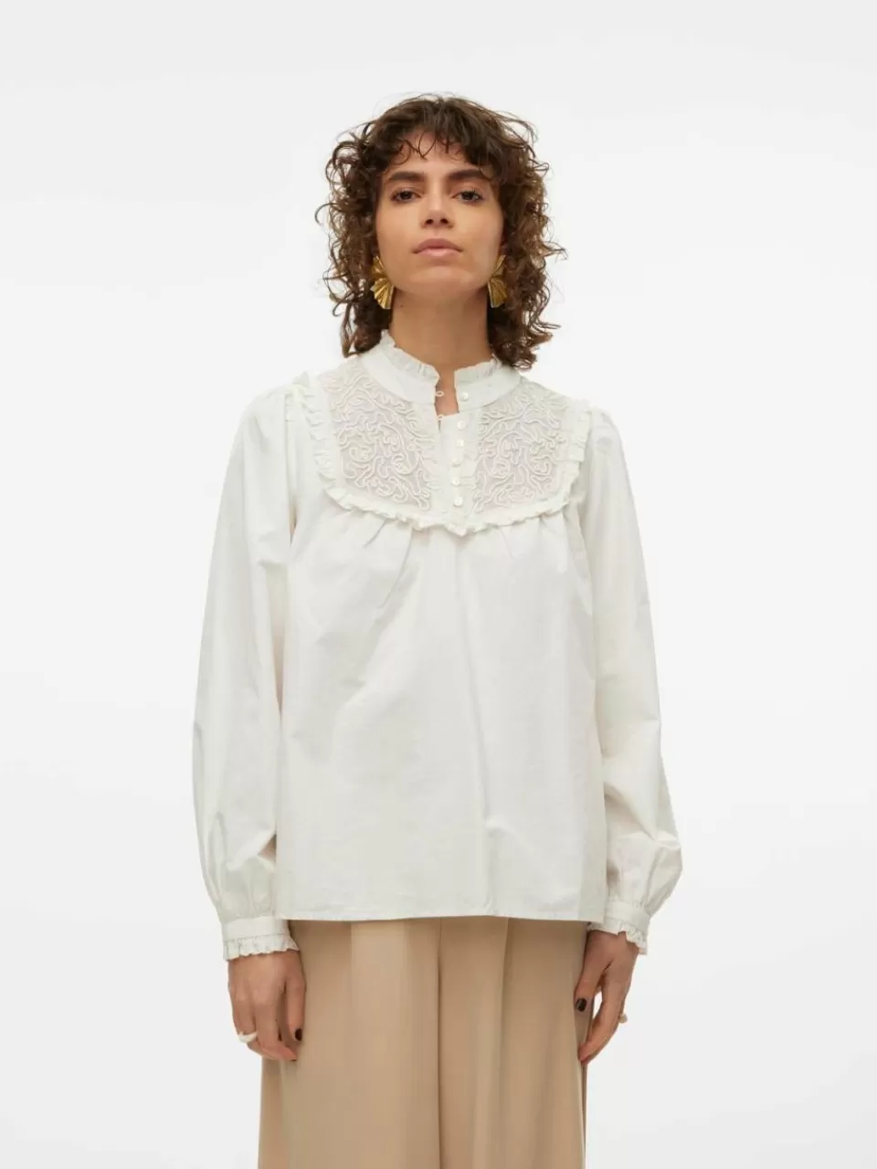 Sale VERO MODA VMRILLO Topp Bright White