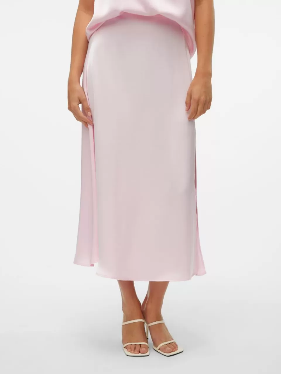 Shop VERO MODA VMRITA Midiskjørt Pink-A-Boo